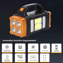 Cargar imagen en el visor de la galería, Foco Led Solar Recargable - Linterna de Camping Multifuncional con 4 Modos de Luz - Loomar
