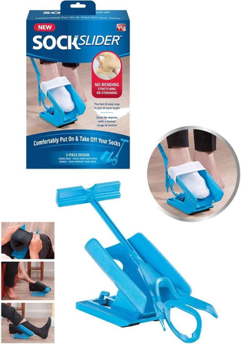 Asistente para Poner y Quitar Calcetines con Mango Largo y Calzador Incorporado - Tu Mejor Solución para Poner Calcetines - Loomar