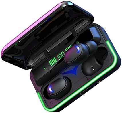 Auriculares Bluetooth 5.3 Inalámbricos HiFi Estéreo con Micrófono, Pantalla LED e IPX7 a Prueba de Agua - Loomar