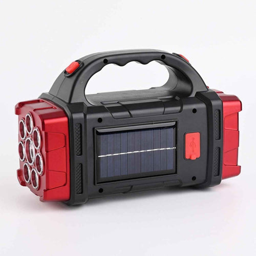 Foco Led Solar Recargable - Linterna de Camping Multifuncional con 4 Modos de Luz - Loomar