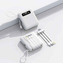 Cargar imagen en el visor de la galería, Power Bank 10000mAh con Cable Integrado para Carga Rápida y Portátil - Loomar

