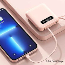 Cargar imagen en el visor de la galería, Power Bank 10000mAh con Cable Integrado para Carga Rápida y Portátil - Loomar
