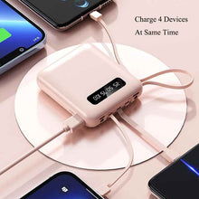 Cargar imagen en el visor de la galería, Power Bank 10000mAh con Cable Integrado para Carga Rápida y Portátil - Loomar
