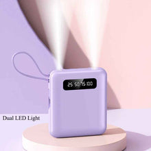 Cargar imagen en el visor de la galería, Power Bank 10000mAh con Cable Integrado para Carga Rápida y Portátil - Loomar
