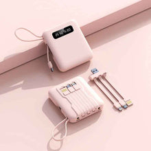 Cargar imagen en el visor de la galería, Power Bank 10000mAh con Cable Integrado para Carga Rápida y Portátil - Loomar
